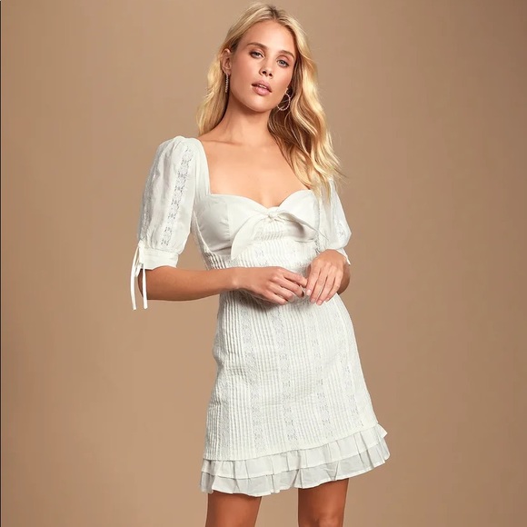 Lulus Dresses & Skirts - Lulus Ryleigh White Lace Mini Dress